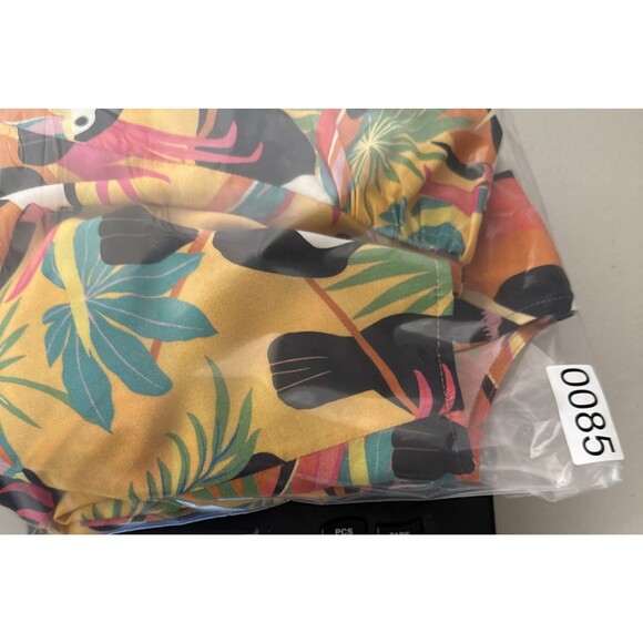 Farm Rio for Anthropologie Rainforest Toucan Wrap Blouse Size XS Beaded Tassel - Picture 15 of 16